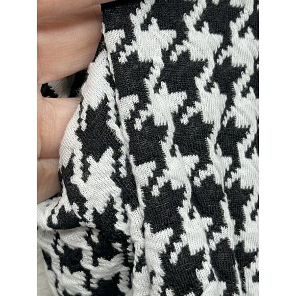 Calvin Klein Dress 10 Black A Line Sheath Midi Houndstooth Sleeveless Career NEW - Picture 7 of 11